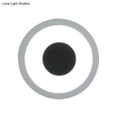 GobekUsa Modern LED Circle Sconce: White & Black Wall Mounted Lamp for Living Room