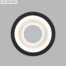 GobekUsa Modern LED Circle Sconce: White & Black Wall Mounted Lamp for Living Room