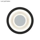 GobekUsa Modern LED Circle Sconce: White & Black Wall Mounted Lamp for Living Room