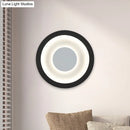 GobekUsa Modern LED Circle Sconce: White & Black Wall Mounted Lamp for Living Room