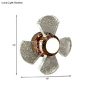GobekUsa Modern LED Clear Glass Wall Sconce with Fan Design - Stylish Corridor Lighting