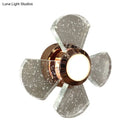 GobekUsa Modern LED Clear Glass Wall Sconce with Fan Design - Stylish Corridor Lighting