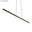GobekUsa Modern LED Coffee Suspension Lamp for Restaurants - Acrylic Bar Shaped Island Light Fixture