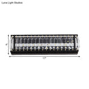 GobekUsa Modern LED Crystal Rectangular Sconce: Black Wall Mounted Bedside Lighting