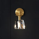 GobekUsa Modern LED Crystal Wall Sconce - Clear Half Ball Bedchamber Lamp