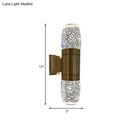 GobekUsa Modern LED Crystal Wall Sconce Light in Brass for Bedroom