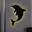 GobekUsa Modern LED Dolphin Crystal Wall Sconce - Stainless Steel Flush Mount Light