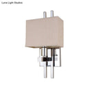 GobekUsa Modern LED Fabric Sconce Light: Rectangle Wall Mounted Beige Lighting for Bedroom