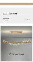 GobekUsa Modern LED Glass Chandelier for Dining Room