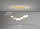 GobekUsa Modern LED Glass Chandelier for Dining Room