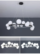 GobekUsa Modern LED Glass Chandelier with Adjustable Cord