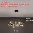 GobekUsa Modern LED Glass Chandelier with Adjustable Cord