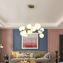 GobekUsa Modern LED Glass Chandelier with Adjustable Cord