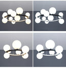 GobekUsa Modern LED Glass Chandelier with Adjustable Cord