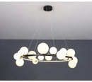 GobekUsa Modern LED Glass Chandelier with Adjustable Cord