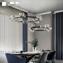 GobekUsa Modern LED Glass Chandelier with Adjustable Cord