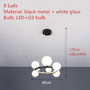 GobekUsa Modern LED Glass Chandelier with Adjustable Cord