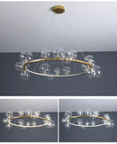GobekUsa Modern LED Glass Chandelier with Adjustable Cord