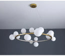 GobekUsa Modern LED Glass Chandelier with Adjustable Cord
