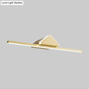 GobekUsa Modern LED Gold Wall Sconce with Prismatic Arm - Bar Metallic Vanity Light