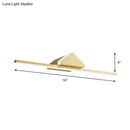 GobekUsa Modern LED Gold Wall Sconce with Prismatic Arm - Bar Metallic Vanity Light