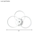 GobekUsa Modern LED Hoop Wall Lamp with Acrylic Lighting - Black/White, 2/3 Lights in Warm/White/Second Gear