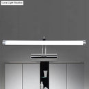 GobekUsa Modern LED Indoor Vanity Light with Tubular Metallic Shade, Chrome Wall Sconce Lamp in Warm/White Light - 18"/21" Width