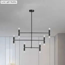 GobekUsa Modern LED Island Light: Multi-Layer Gold/Black Hanging Pendant with Rotatable Arms - Ideal for Living Room