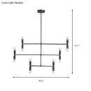GobekUsa Modern LED Island Light: Multi-Layer Gold/Black Hanging Pendant with Rotatable Arms - Ideal for Living Room