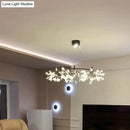 GobekUsa Modern LED Lamp Firefly Tree Branch Leaf Pendant Light Round Flower Suspension Lamps