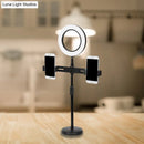 GobekUsa Modern LED Makeup Lamp with USB Port - Black Metal Circle Shape