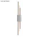 GobekUsa Modern LED Marble Rectangle Wall Light with Slim Tube Detail in White/Warm Light, White/Green Color Option