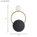 GobekUsa Modern LED Metal Wall Mounted Wall Light Fixture in Black with White/Yellow Lighting
