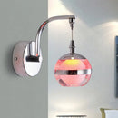 GobekUsa Modern LED Metal Wall Sconce Light with Acrylic Shade - Sleek Chrome Finish