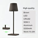 Modern led mosaic table lamp with wireless charger bedroom light by Decorbites