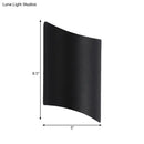 GobekUsa Modern LED Outdoor Wall Sconce with Geometric Metal Shade in Warm/White Light - Black Wall Light Fixture