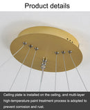 GobekUsa Modern LED Pendant Lamp in Black