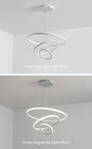 GobekUsa Modern LED Pendant Lamp in Black