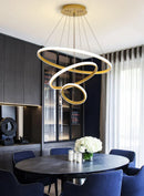 GobekUsa Modern LED Pendant Lamp in Black