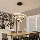 GobekUsa Modern LED Pendant Lamp in Black