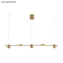 GobekUsa Modern LED Pendant Light for Dining Room - Linear Shaped, Metallic Finish, Island & Hanging