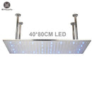 GobekUsa 16"x32" LED Rainfall Shower Head - Color Changing Luxury Square Design