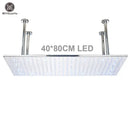 GobekUsa 16"x32" LED Rainfall Shower Head - Color Changing Luxury Square Design