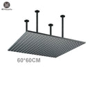 GobekUsa 16"x32" LED Rainfall Shower Head - Color Changing Luxury Square Design