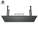 GobekUsa 16"x32" LED Rainfall Shower Head - Color Changing Luxury Square Design