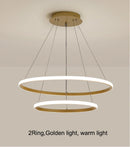 GobekUsa Modern LED Ring Pendant Chandelier - Black