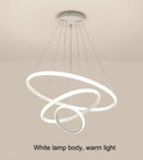 GobekUsa Modern LED Ring Pendant Chandelier - Black
