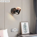 GobekUsa Modern LED Rotatable Wall Sconce Light for Bedroom - Black/White
