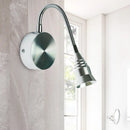GobekUsa Modern LED Sconce Lamp with Chrome Metal Shade - Warm/White Lighting