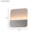 GobekUsa Modern LED Sconce Light: Sleek White Round/Square Design, Single Acrylic Wall Lighting in Warm/White Glow